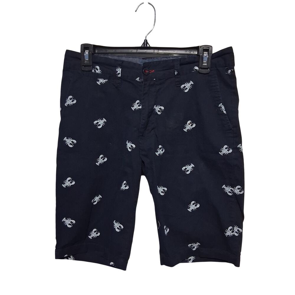 Beverly Hills Polo Club Men's Shorts Lobster Pattern Nvay Blue Size-30